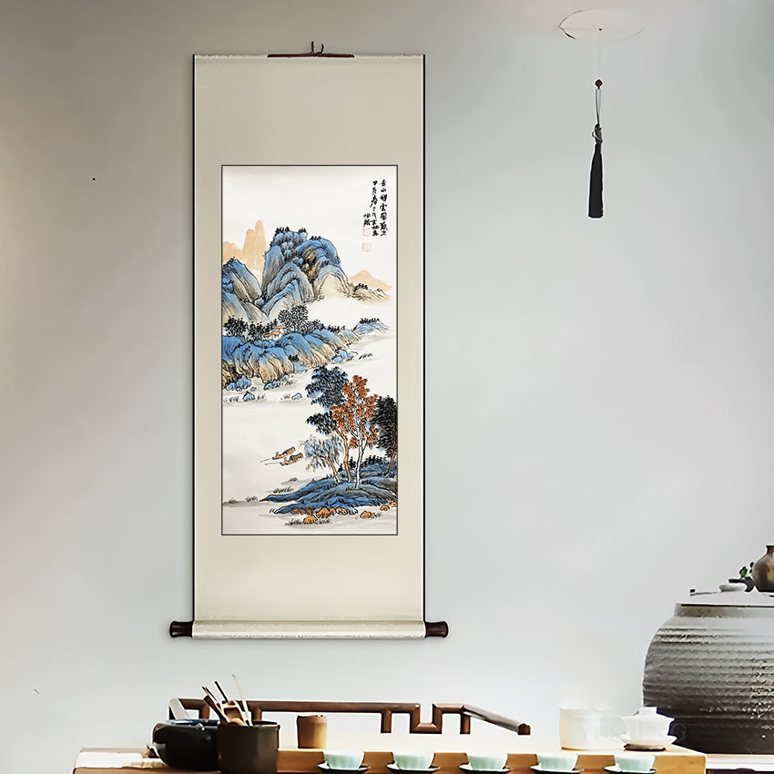 黄宾虹再传弟子——赵恒强《青山祥云图》