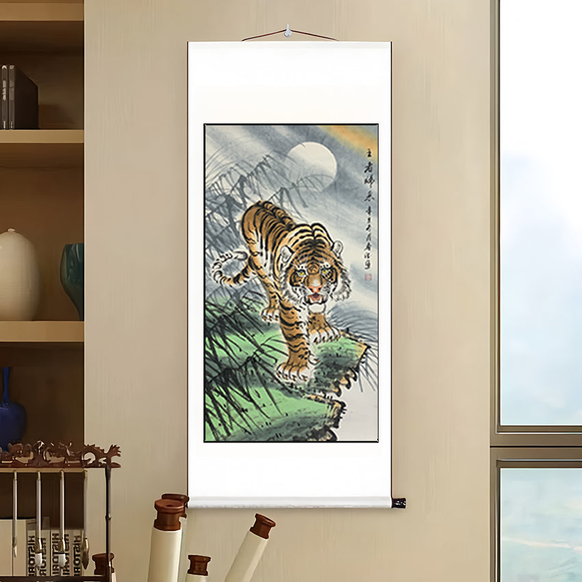 河当代画虎名家——陈春德《王者雄风》)(下山虎)