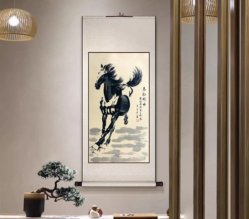 当代徐派画马第一人——蒋林涛《马到成功》