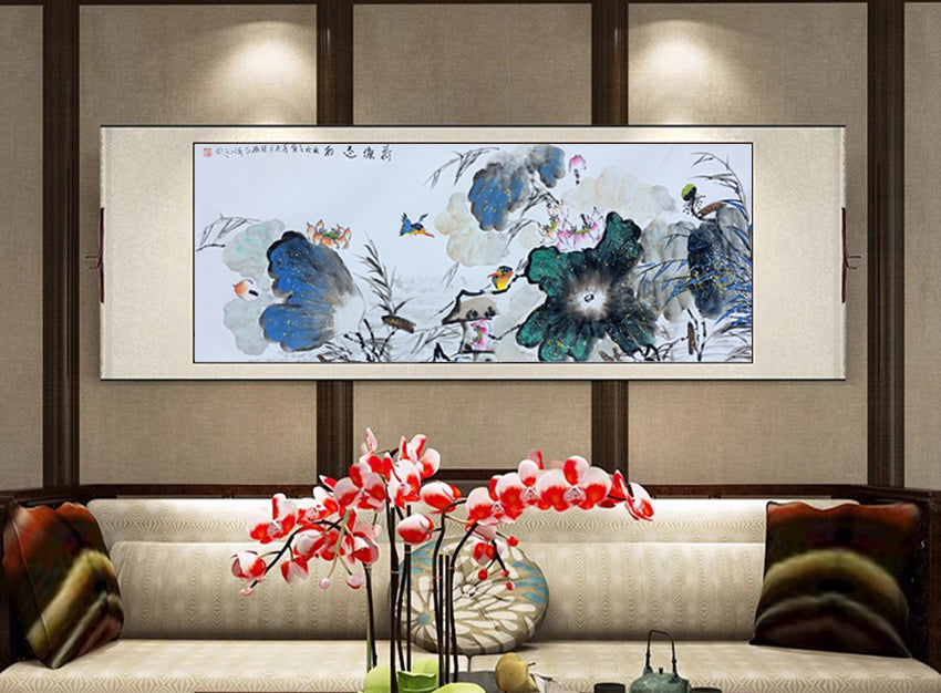 当代荷花圣手——韦荣猛《荷塘过雨》