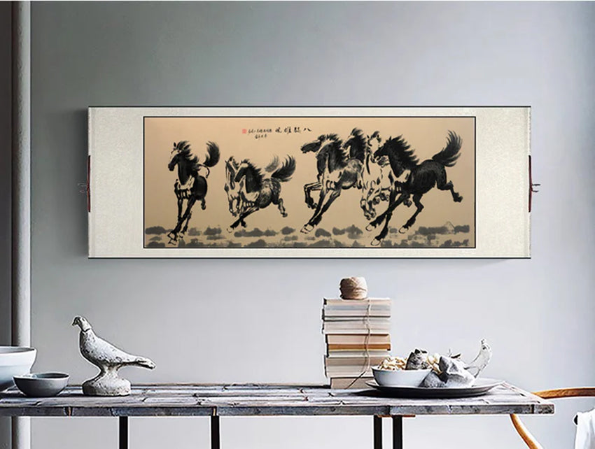 当代徐派画马第一人——蒋林涛《八骏雄风》