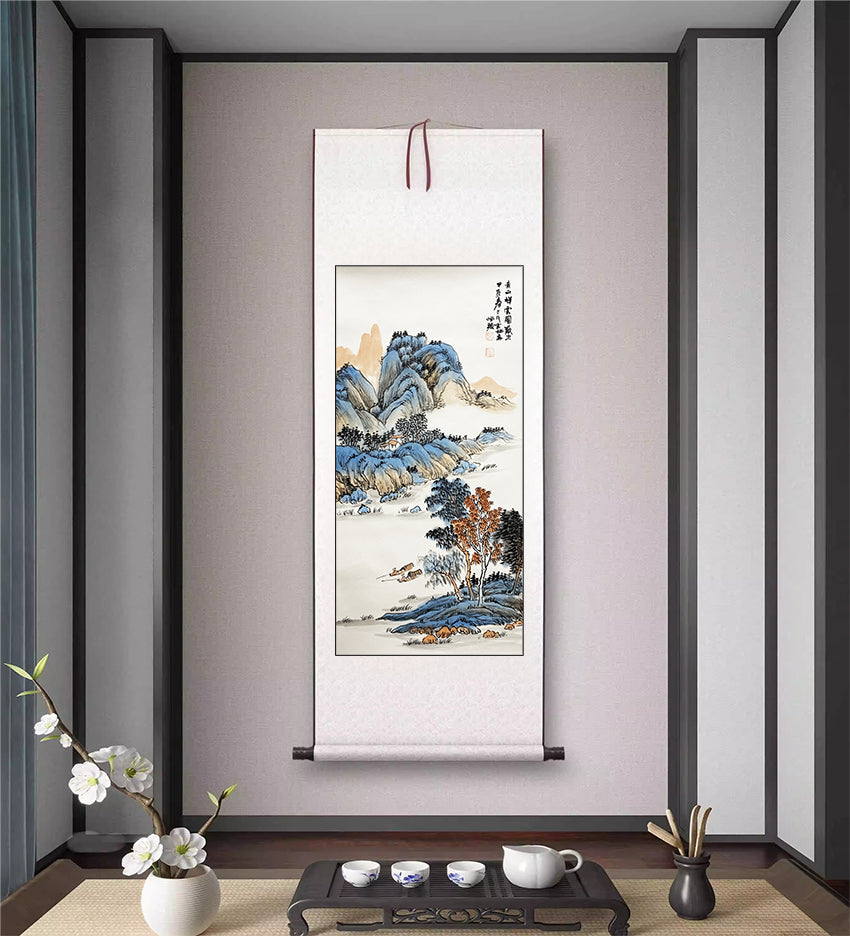 黄宾虹再传弟子——赵恒强《青山祥云图》