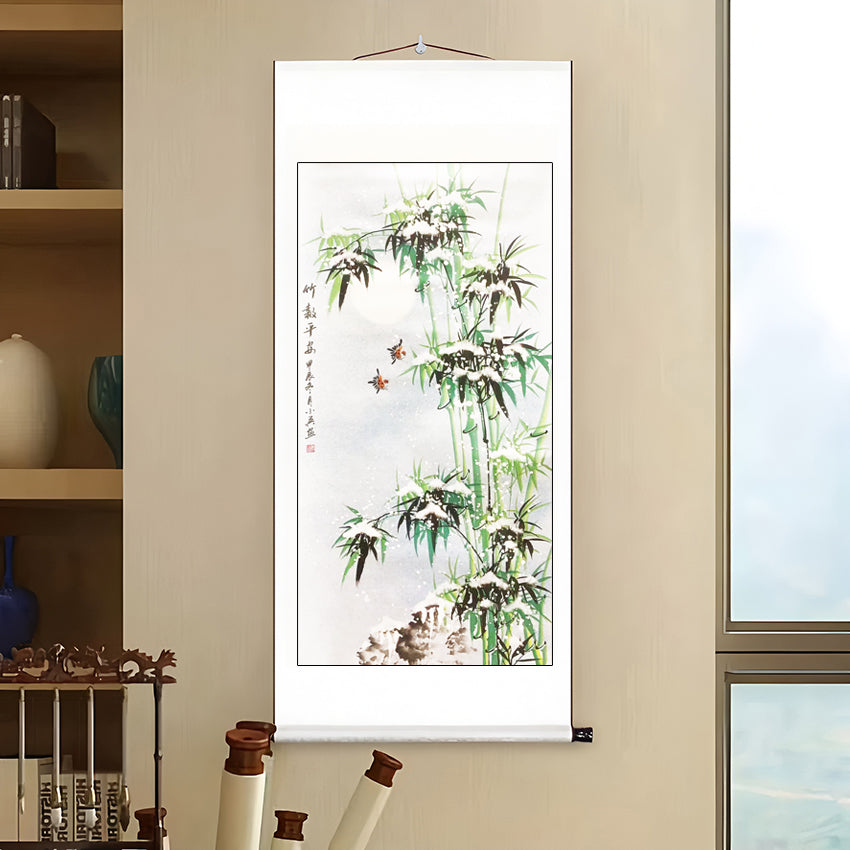 当代画竹第一人——李小英《节节高升》（细竹）