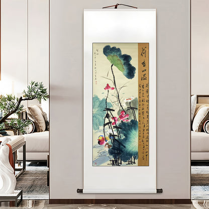 当代写意花鸟大师——周艺《荷塘四溢》