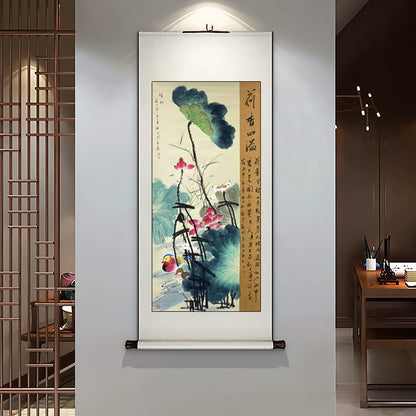 当代写意花鸟大师——周艺《荷塘四溢》
