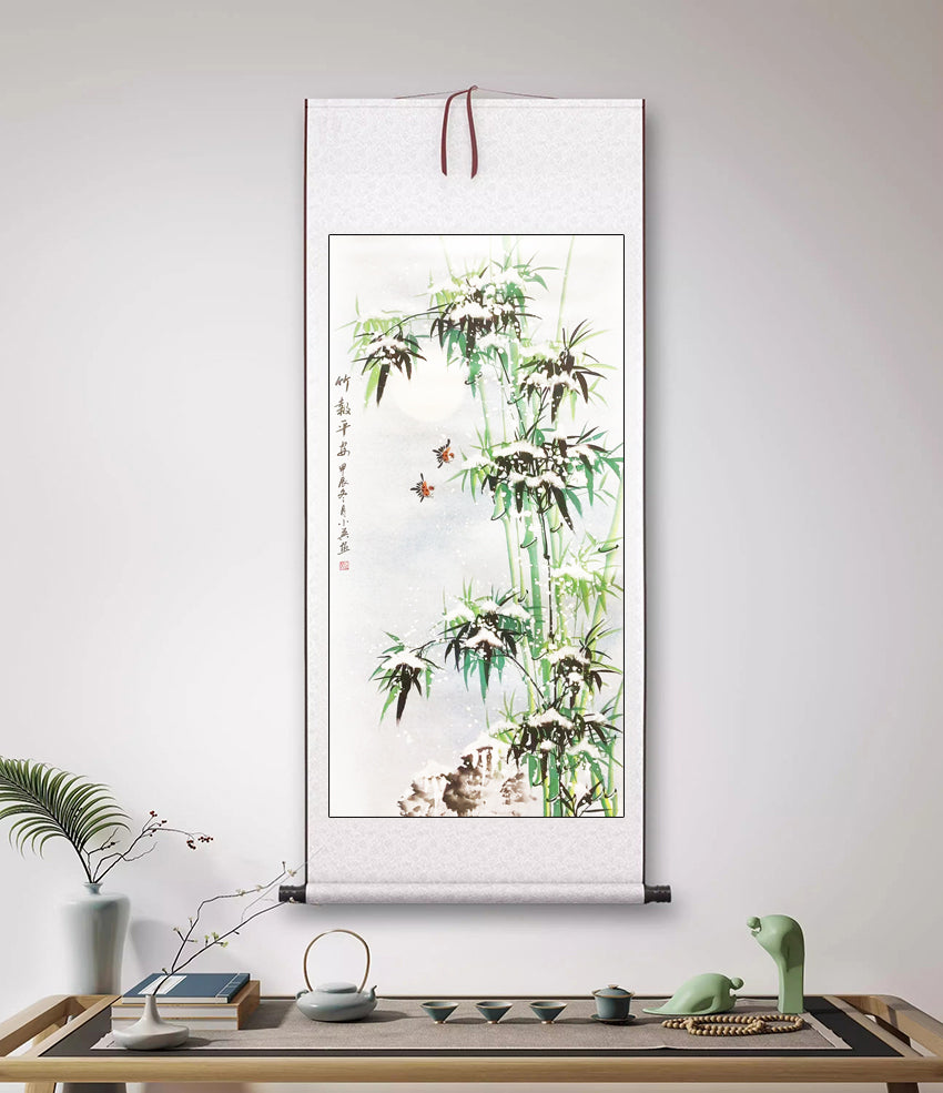 当代画竹第一人——李小英《节节高升》（细竹）